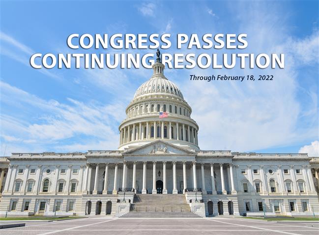 Congress Passes Continuing Resolution to Avoid Government Shutdown
