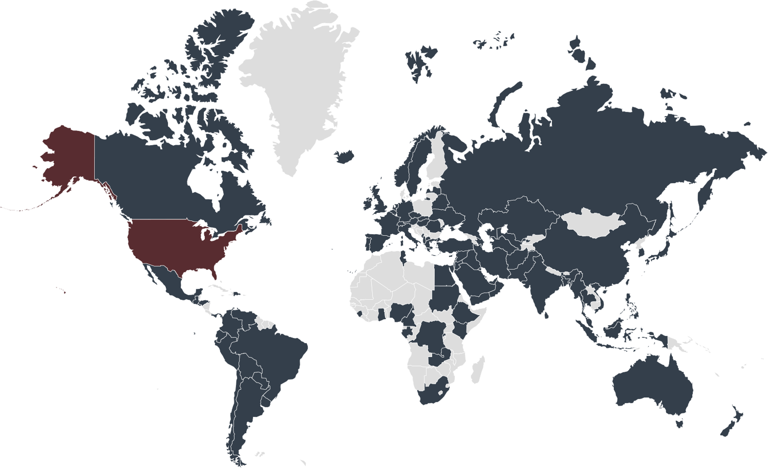 CMBWebHPMap Map of countries with CMB investors